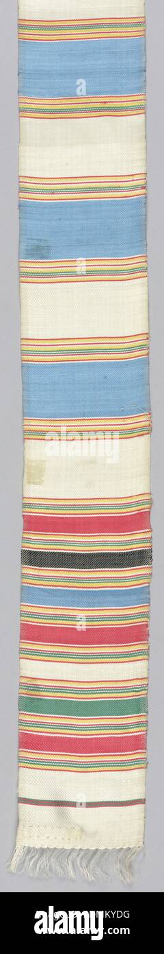Sash, Medio: Seta, non esiste una scheda catalogo., Italia, XIX secolo, tessuti, Sash Foto Stock