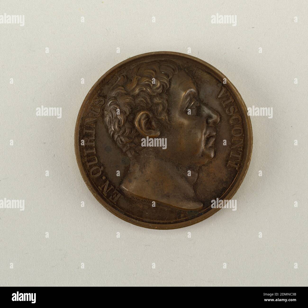 Galerie métallique des grands hommes français (grandi uomini di Francia), bronzo fuso, Bust Ennius-Quirinus Visconti (1751 – 1818)., Francia, 1818, metallurgia, Arti decorative, Medaglia, Medaglia Foto Stock