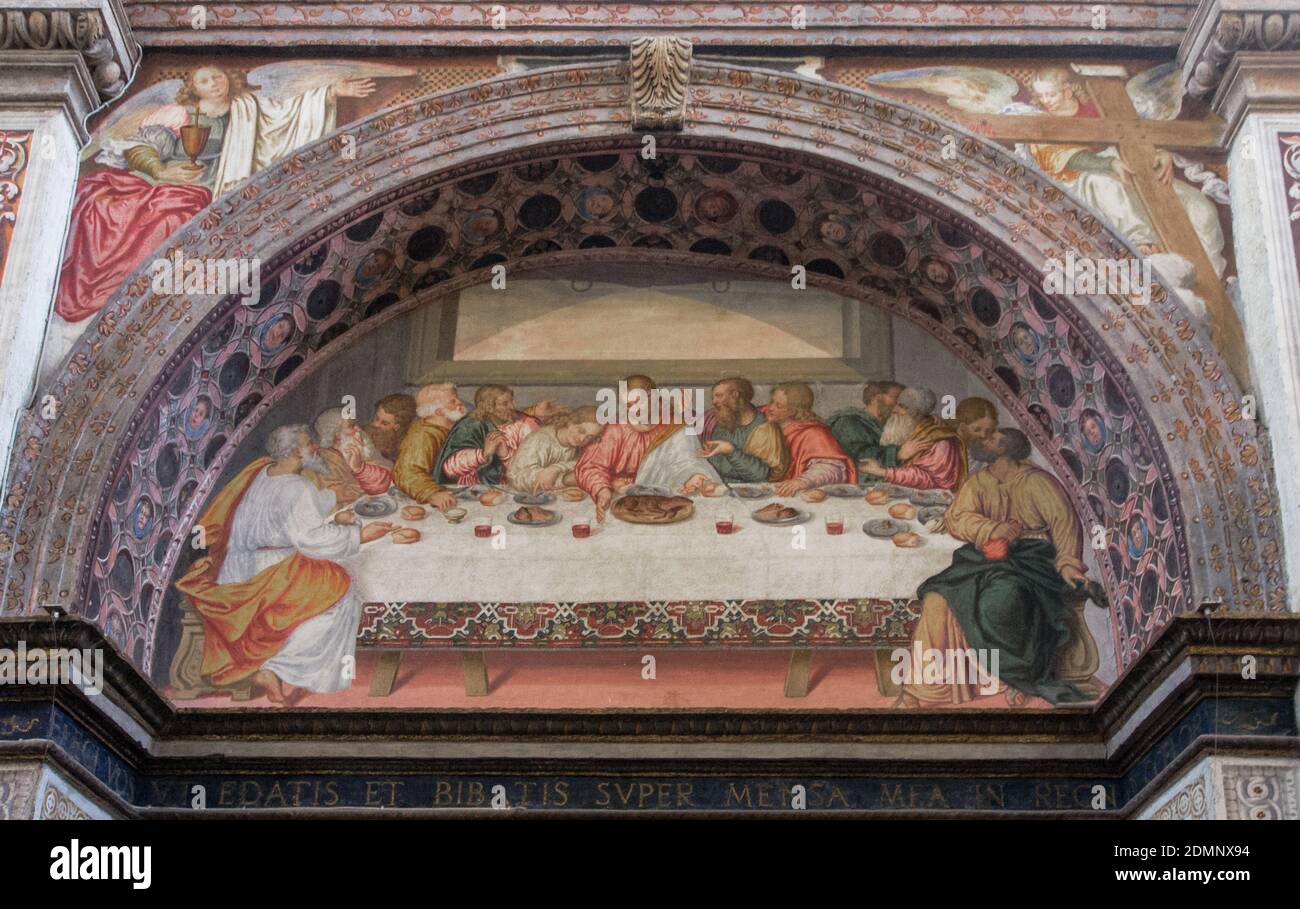 Ultima Cena Di Leonardo A Milano Riproduzione dell'ultima cena di Leonardo nella Basilica di San