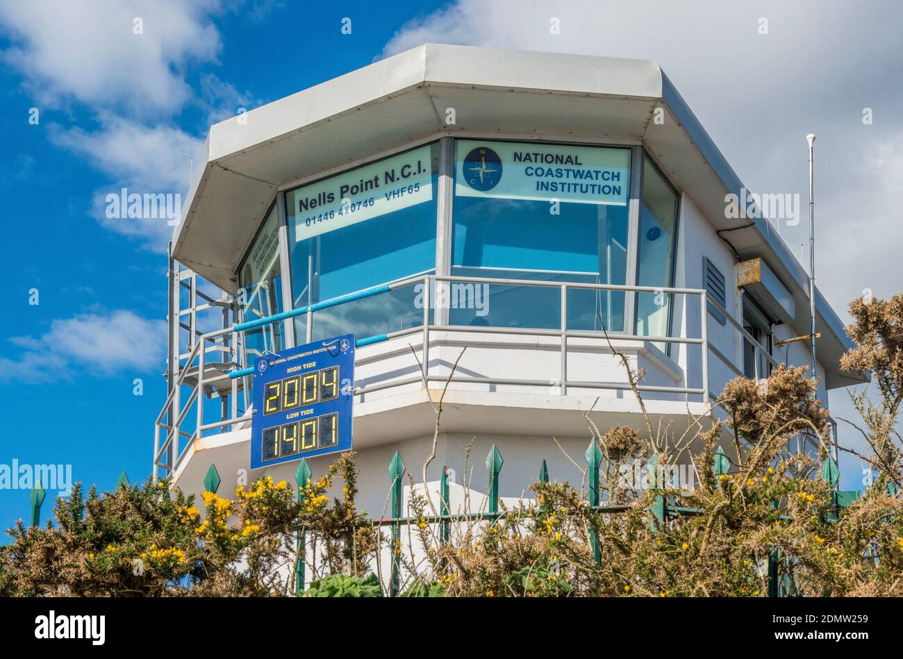Nells Point National Coastwatch Institution a Barry Island, Galles del Sud, Regno Unito Foto Stock