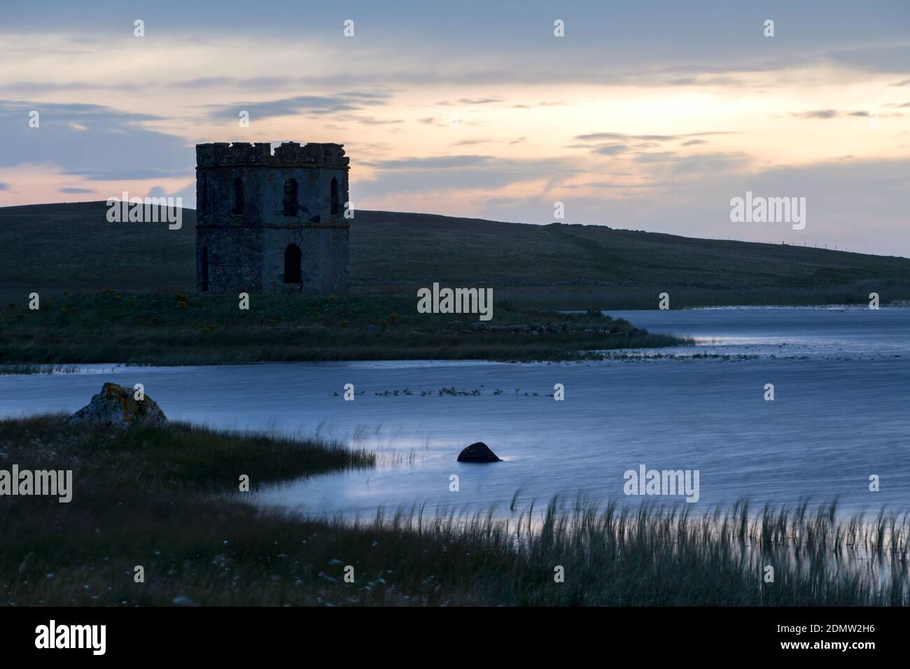 Torre Scolpaig, Uist del Nord, Ebridi esterne, Scozia Foto Stock