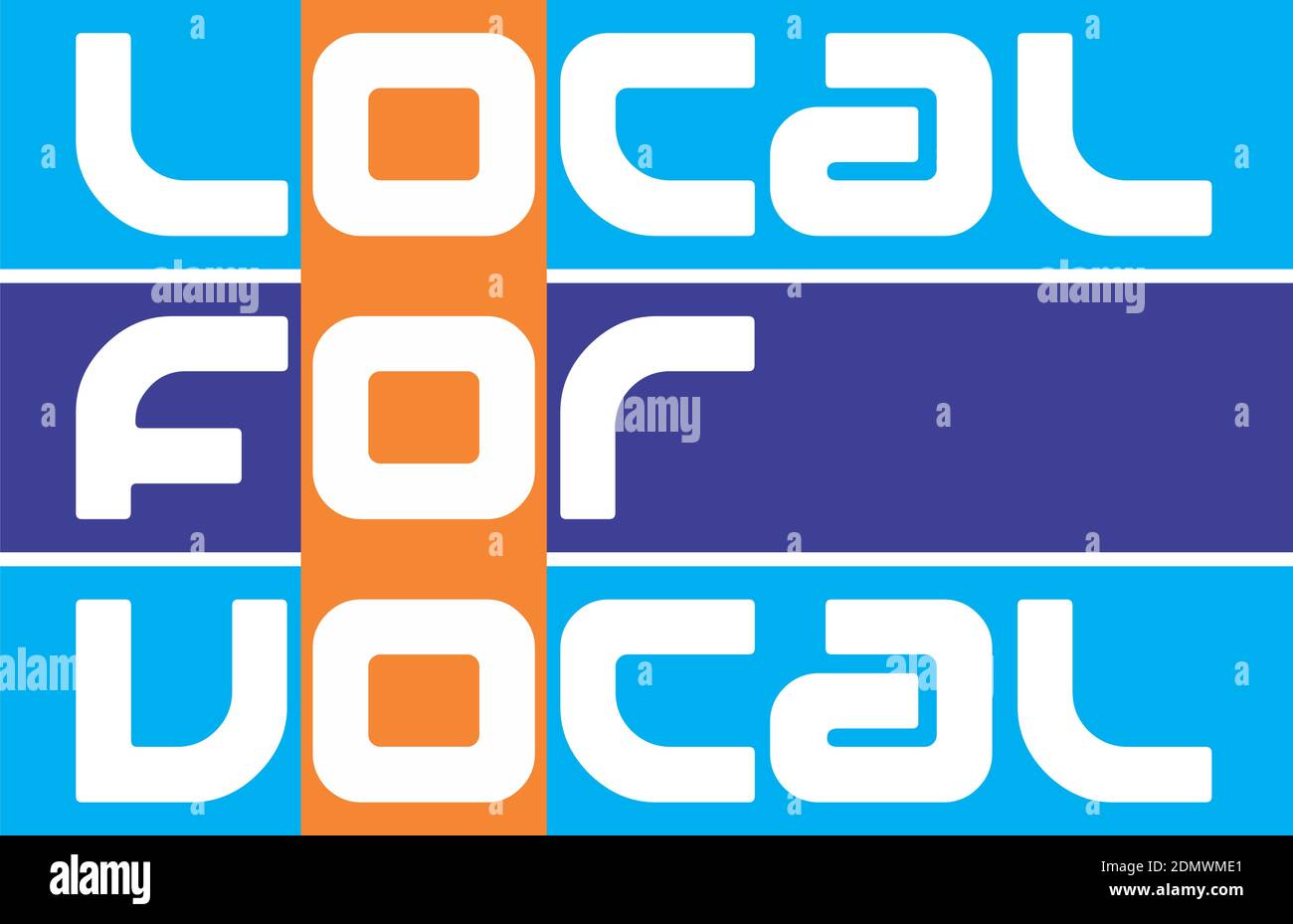 VOCAL per Local Scalable Vector Graphic, supporta il tag aziendale locale. Illustrazione. Locale per voce. Illustrazione Vettoriale