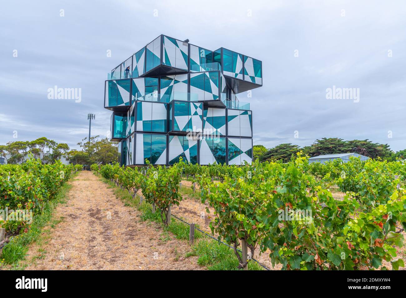 MCLAREN VALE, AUSTRALIA, 5 GENNAIO 2020: d'Arenberg Cube situato in un vigneto a McLaren vale, Australia Foto Stock