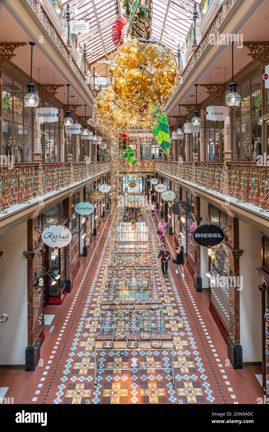 SYDNEY, AUSTRALIA, 29 DICEMBRE 2019: Sala giochi Covered Strand su Pitt Street a Sydney, Australia Foto Stock