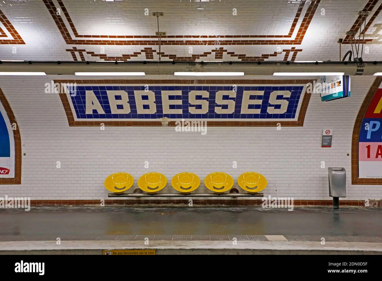 stazione della metropolitana abbesses Foto Stock