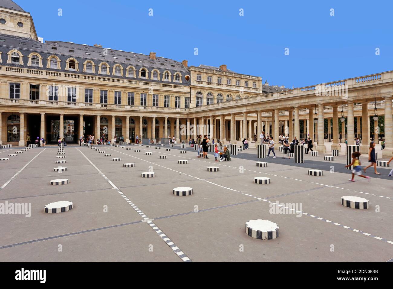 Cortile del Jardin du Palais-Royal, Parigi Foto Stock