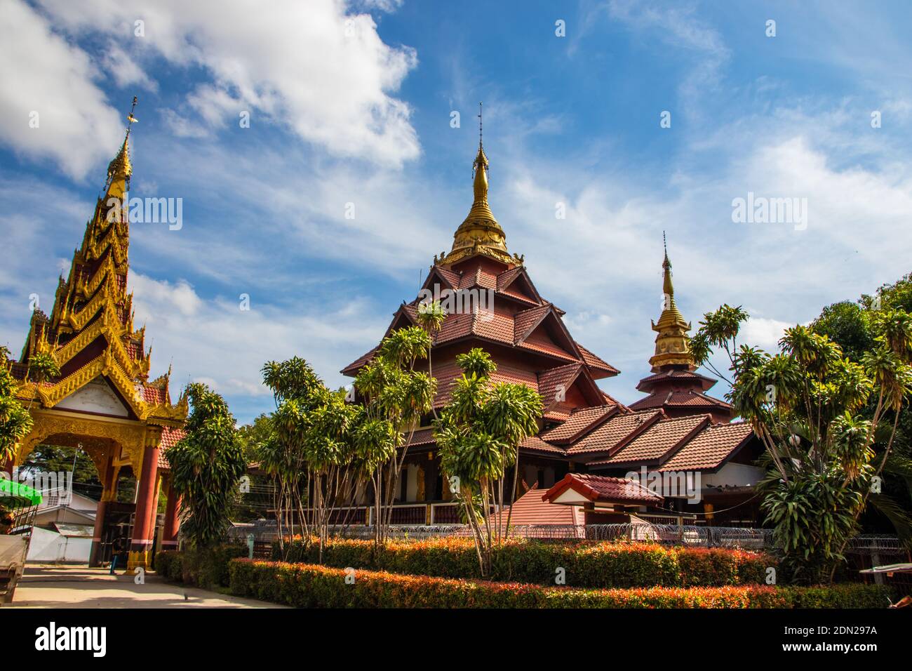Tachileik Pagoda Myanmar Birmania Sud-est asiatico Foto Stock