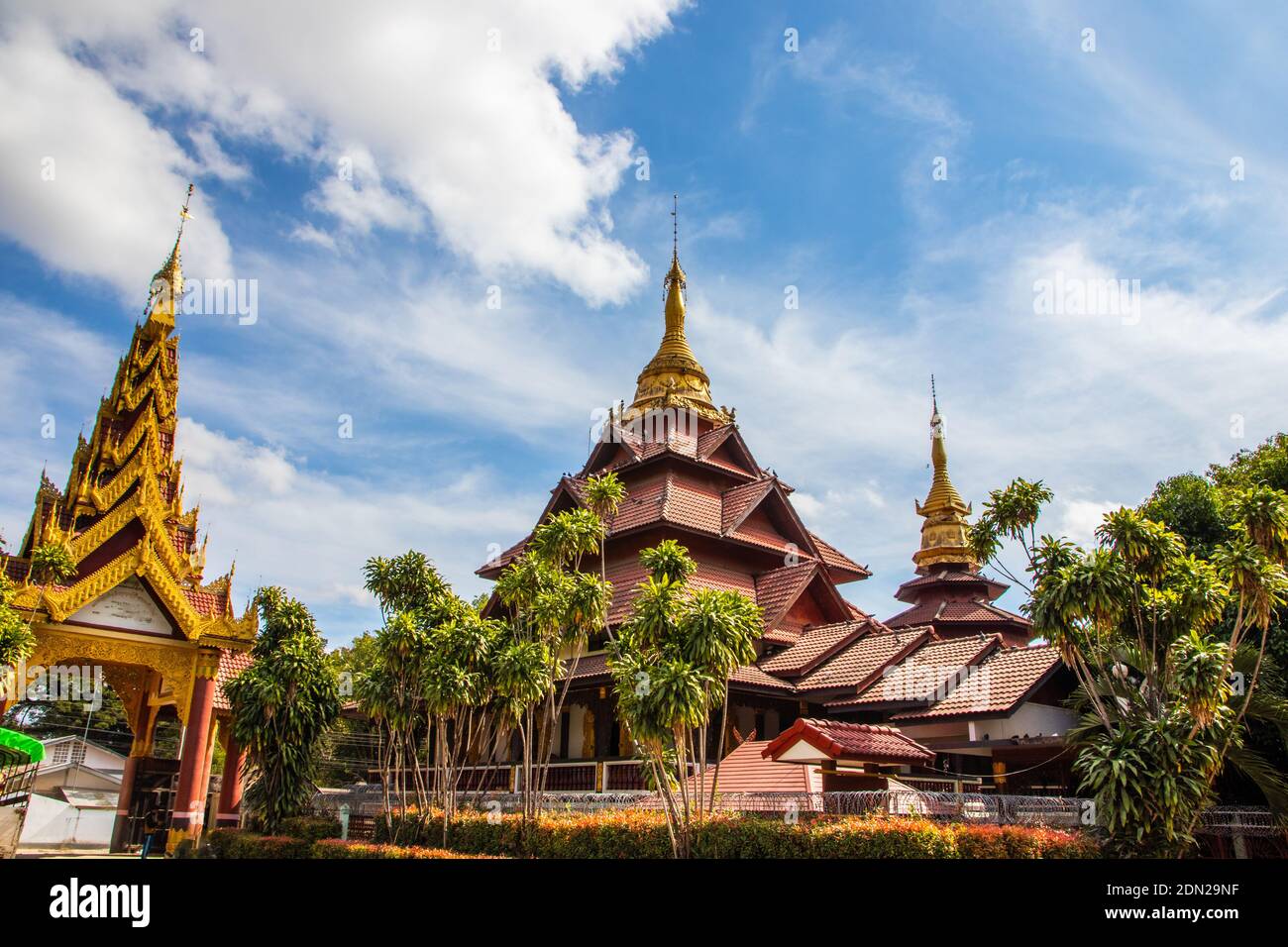 Tachileik Pagoda Myanmar Birmania Sud-est asiatico Foto Stock