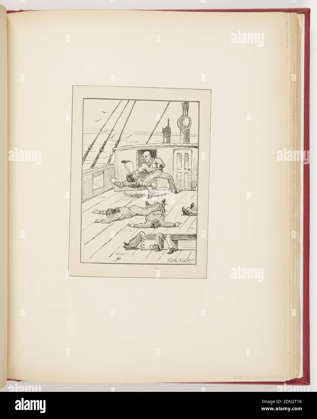 Discipline in the Olden Time, Roland Folger coffin, americano, 1826–1888, stampato in inchiostro nero su carta, breve storia da "Archibald the Cat, and Other Sea Yarns", su un marinaio che rivive i ricordi di lui e di un vecchio amico., USA, 1878, Albums (Bound) & books, Ephemera, Ephemera Foto Stock