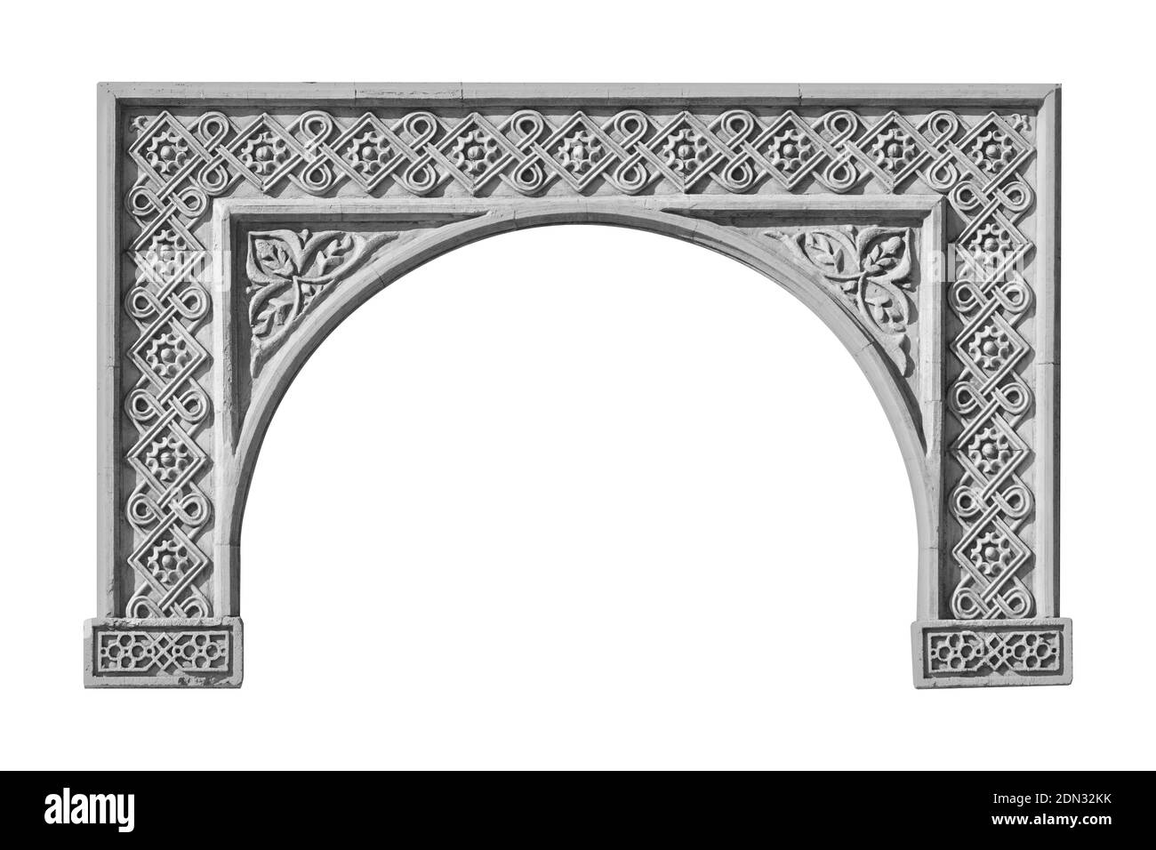 Per le strade della Catalogna, luoghi pubblici. Elementi di decorazioni architettoniche di edifici, porte e archi, modanature e motivi in gesso. Foto Stock Per le strade della Catalogna, luoghi pubblici. Elementi di decorazioni architettoniche di edifici, porte e archi, modanature e motivi in gesso. Foto Stock