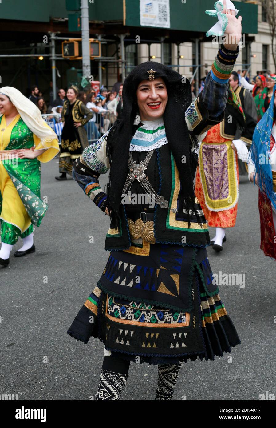 Festa greca a New York , celebrando l'indipendenza dei paesi. Foto Stock