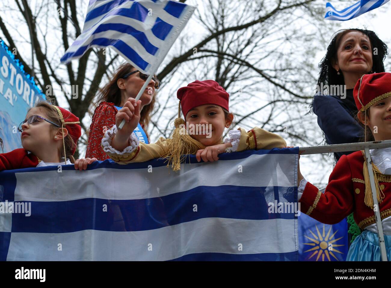 Festa greca a New York , celebrando l'indipendenza dei paesi. Foto Stock