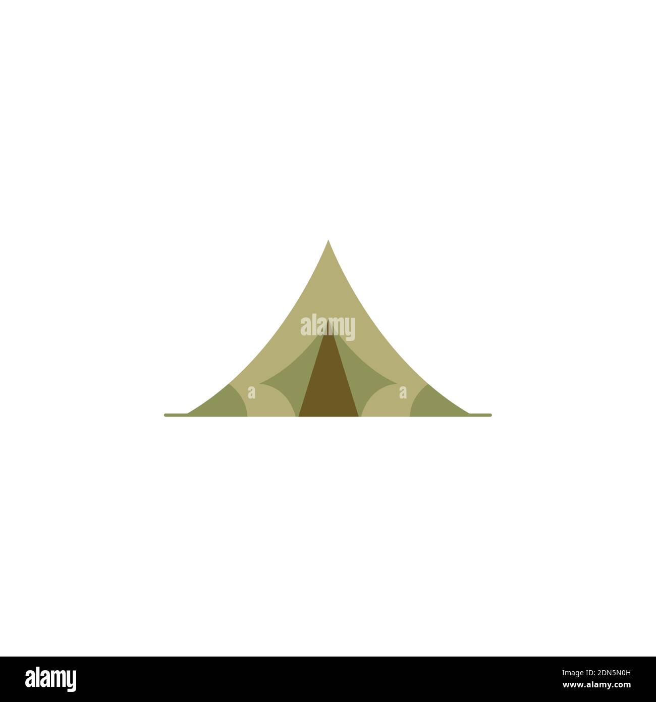 Camping Tourist Tent color vector. Simple sign, logo. Illustrazione Vettoriale