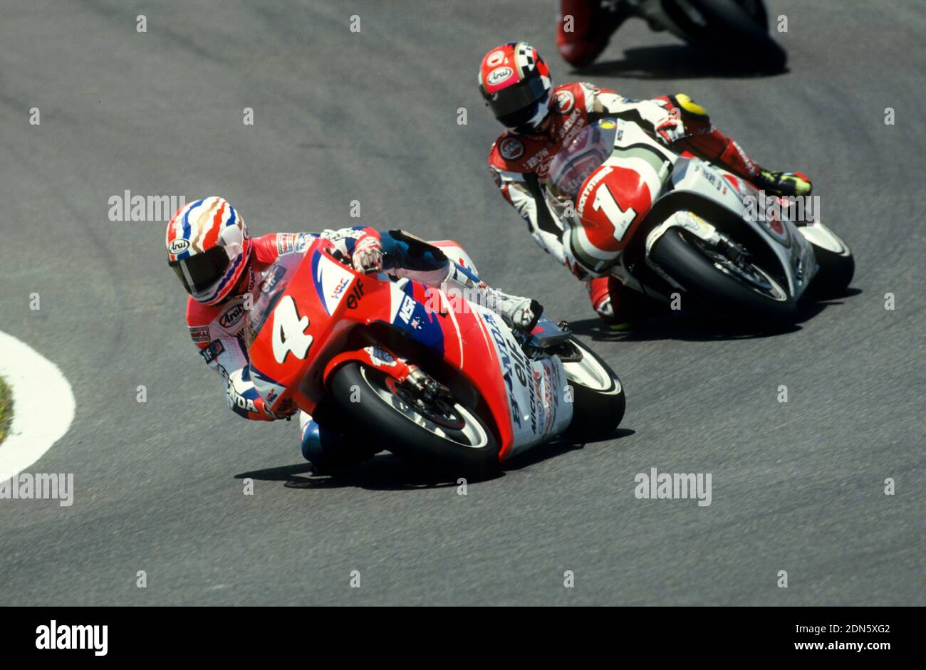 Michael Doohan (AUST), Kevin Schwantz (USA), GP di Spagna 500, Jerez 1994, Foto Stock