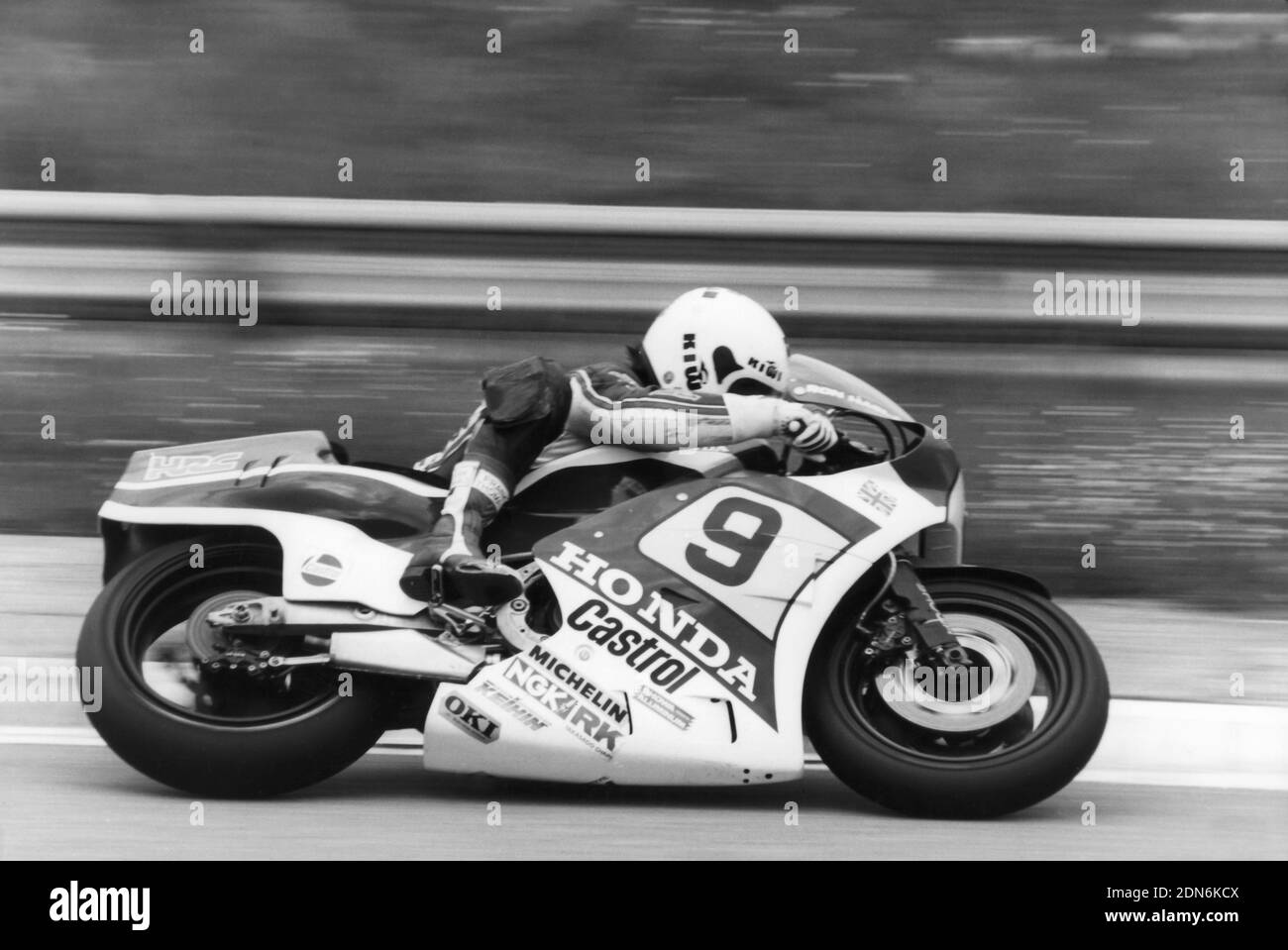 Ron Haslam (GB) Honda NSR 500, Spagna moto GP 1984, Jarama Foto Stock