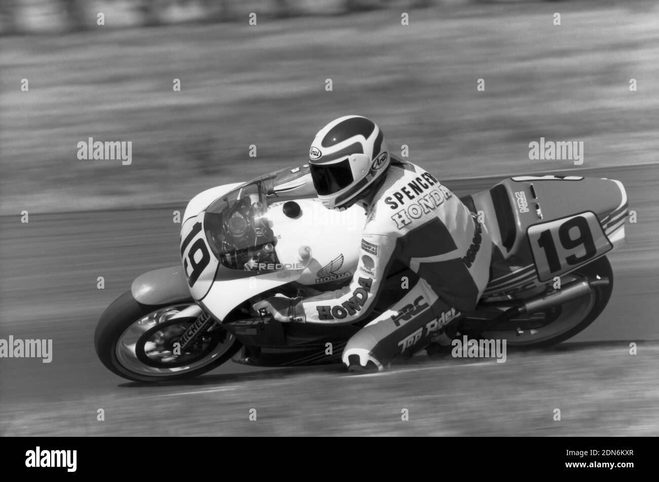 Freddie Spencer (USA) Honda 250, stagione motociclistica 1985 gp Foto Stock