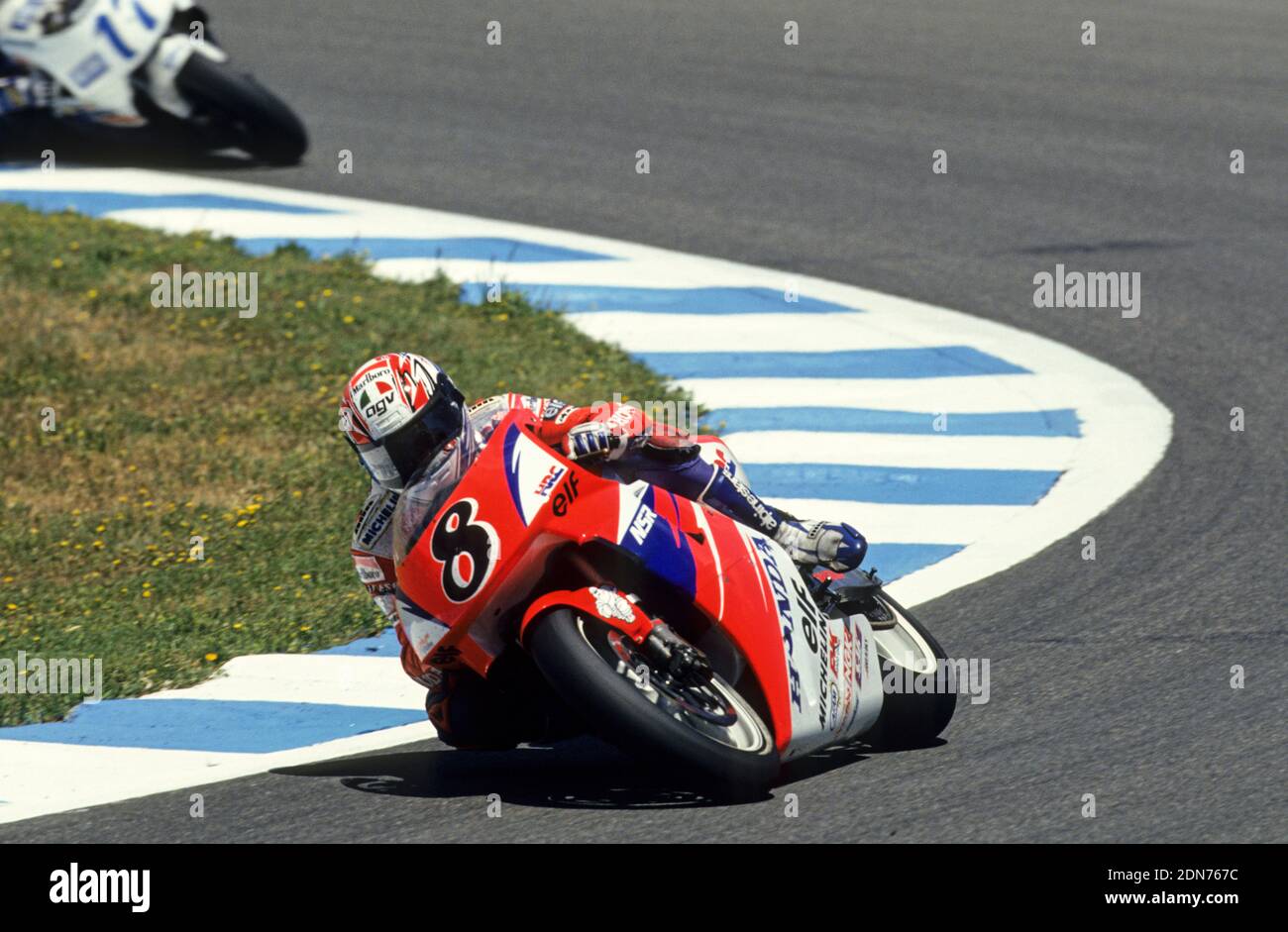 Alex Crivlle,(SP), Honda NSR500, Gran Premio di motociclo spagnolo, Jerez 1994 Foto Stock