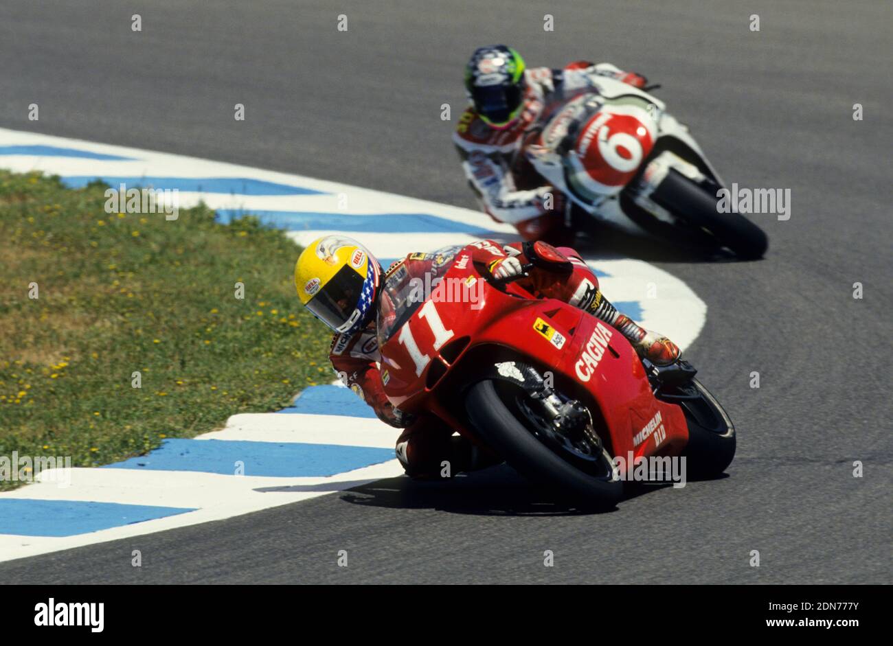 John Kocinski,(USA),Alex Barros (BRA) Gran Premio di motociclo spagnolo, Jerez 1994 Foto Stock