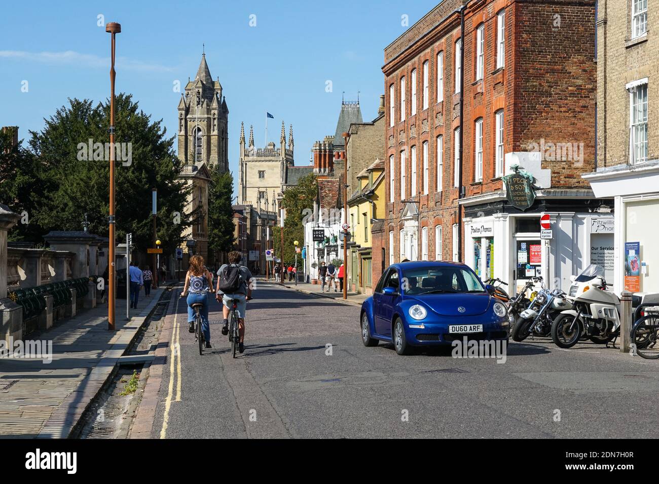 Trumpington Street a Cambridge, Cambridgeshire Inghilterra Regno Unito Regno Unito Foto Stock