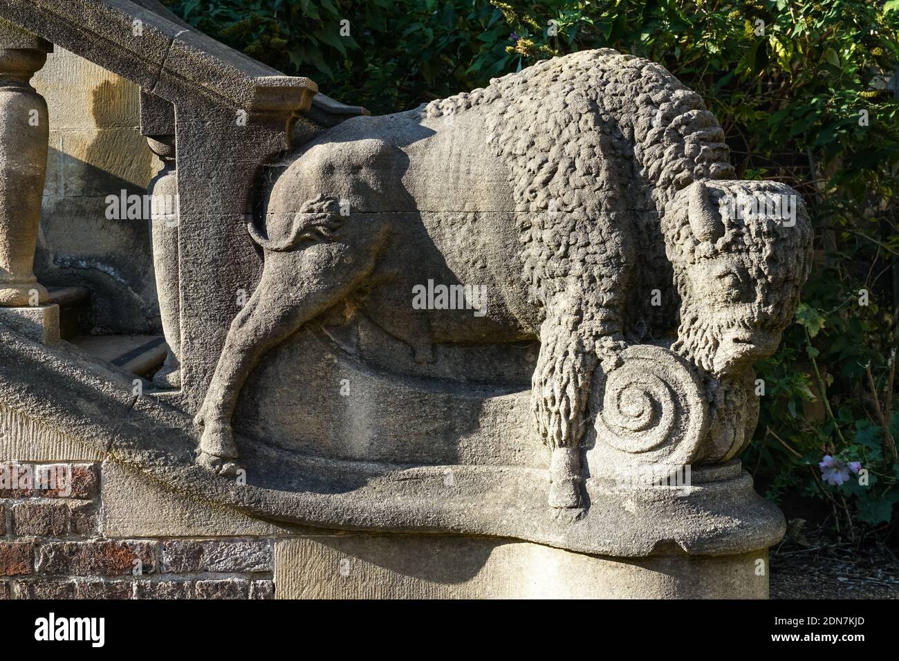 Sculture animali all'ingresso del Sedgwick Museum of Earth Sciences, Cambridge Cambridgeshire England United Kingdom Foto Stock