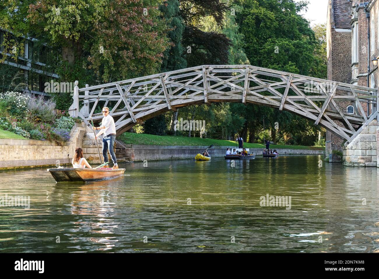 Matematico ponte sul fiume Cam a Cambridge, Cambridgeshire Inghilterra Regno Unito Regno Unito Foto Stock