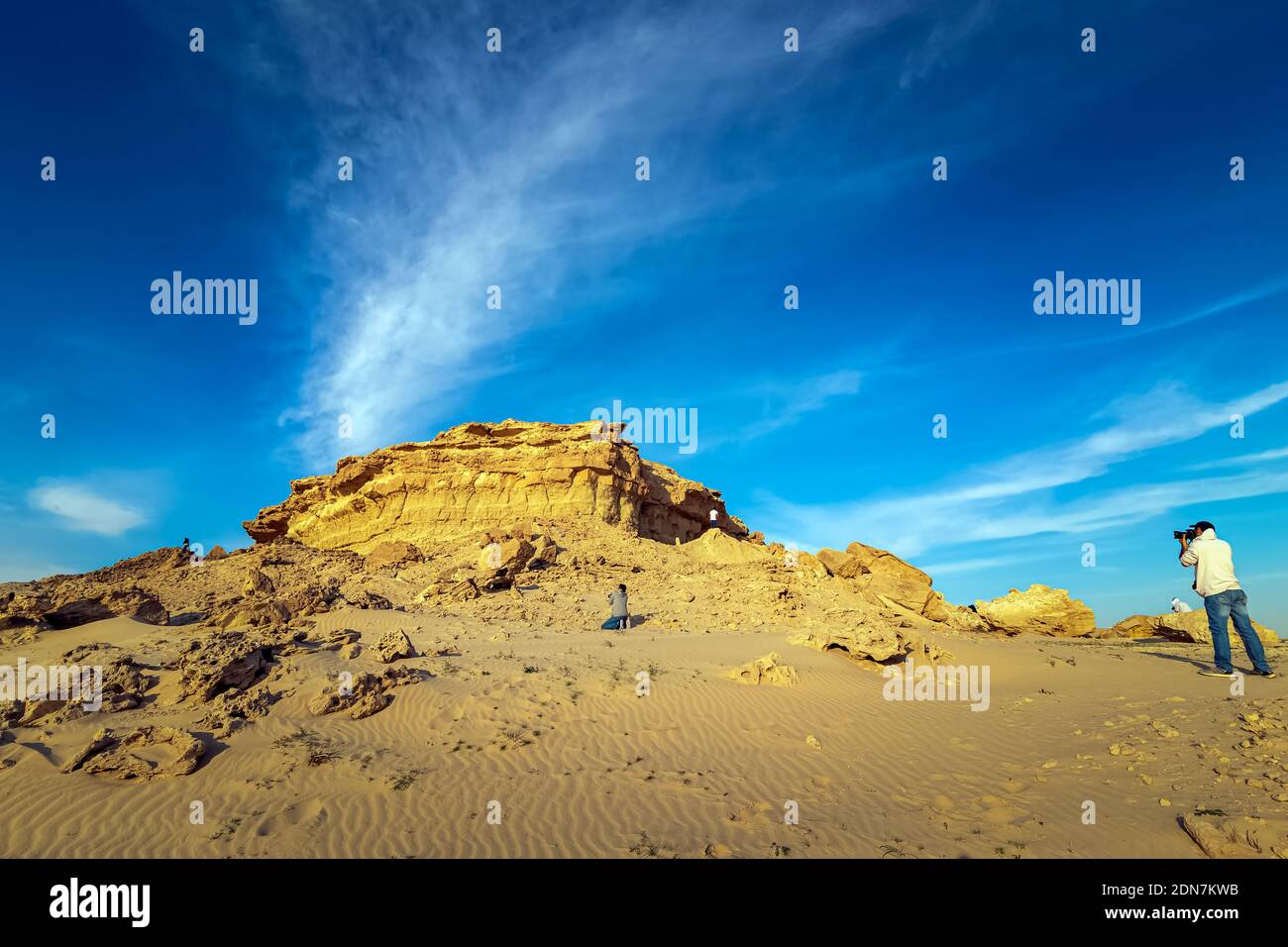 Paesaggio desertico vicino al Sarar Arabia Saudita. Foto Stock