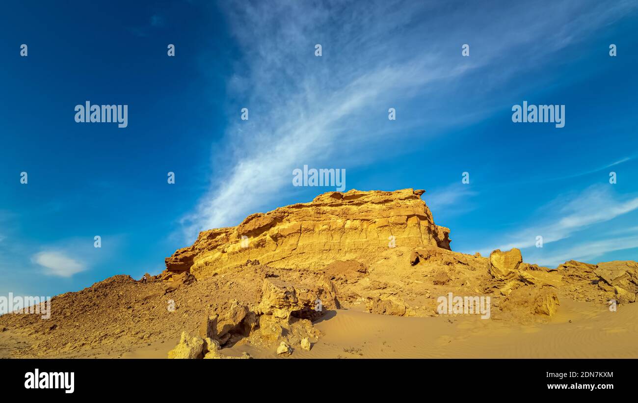 Paesaggio desertico vicino al Sarar Arabia Saudita. Foto Stock