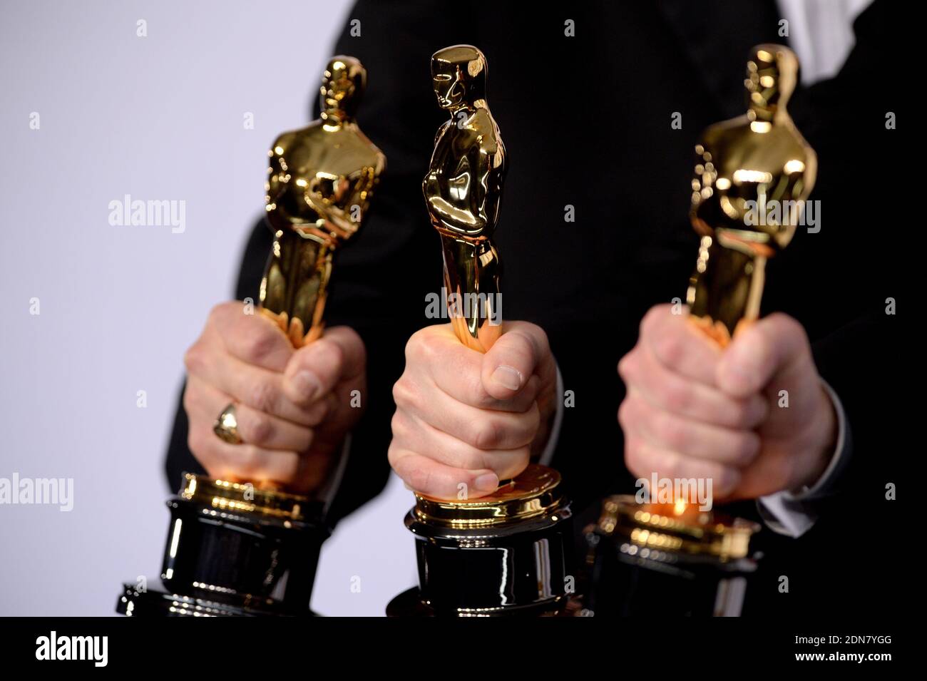 La sala stampa della 87esima edizione dei premi annuali dell'Accademia al Loews Hollywood Hotel il 22 febbraio 2015 a Los Angeles, California, USA. Foto di Lionel Hahn/ABACAPRESS.COM Foto Stock