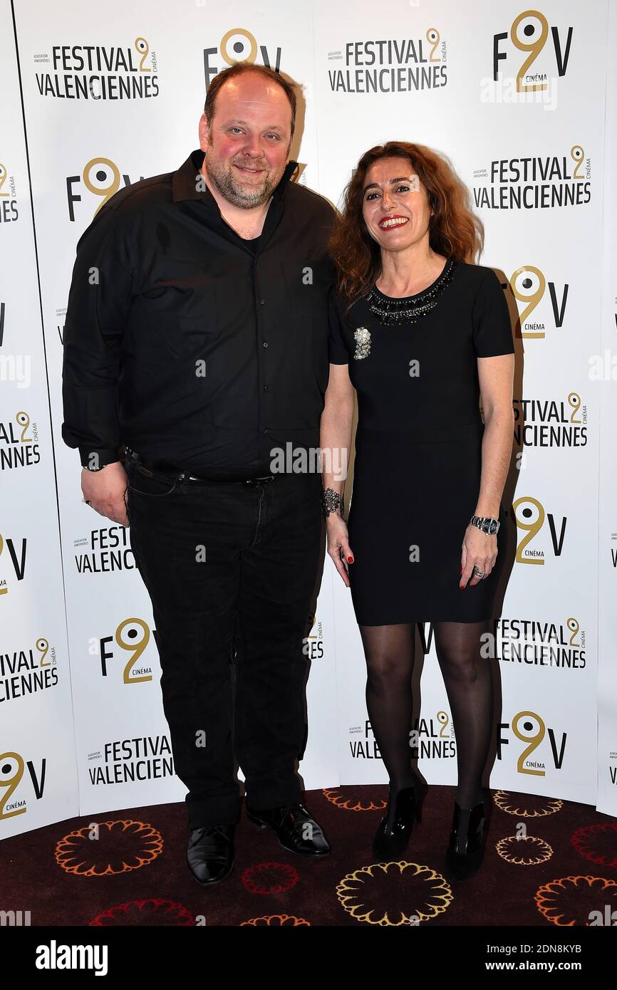 Gregory Gadebois e Guillemette Odicino alla cerimonia di chiusura del Festival 2 Valenciennes, Francia, il 28 marzo 2015. Foto di Nicolas Briquet/ABACAPRESS.COM Foto Stock