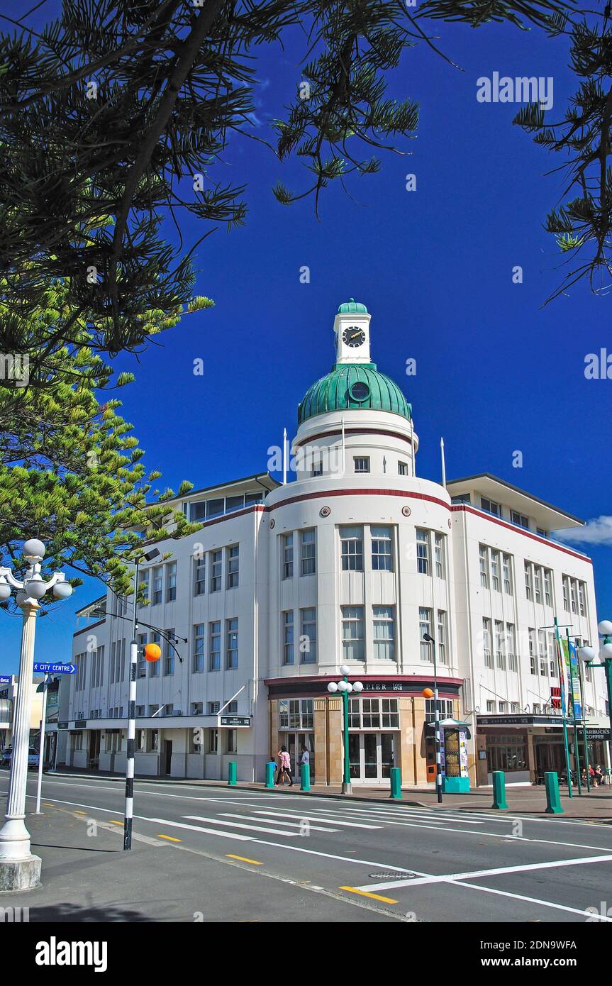 T&G Edificio, Marine Parade, Napier, Hawke's Bay, Isola del nord, Nuova Zelanda Foto Stock