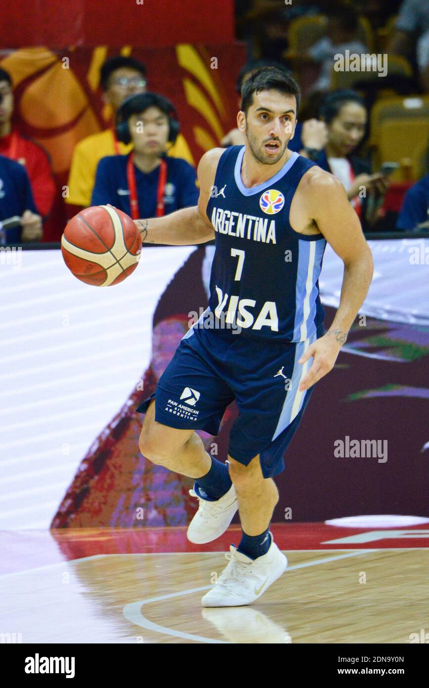 Facundo Campazzo (Argentina). Argentina - Russia. Pallacanestro FIBA World Cup Cina 2019. Primo Round Foto Stock