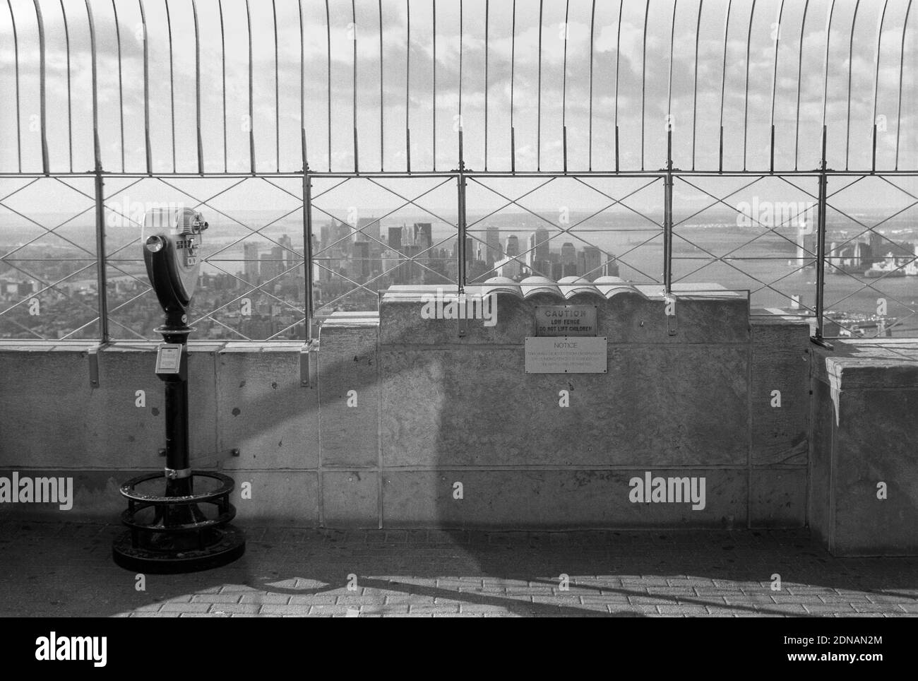 Piattaforma di osservazione, Empire state Building, New York City, New York, USA Foto Stock