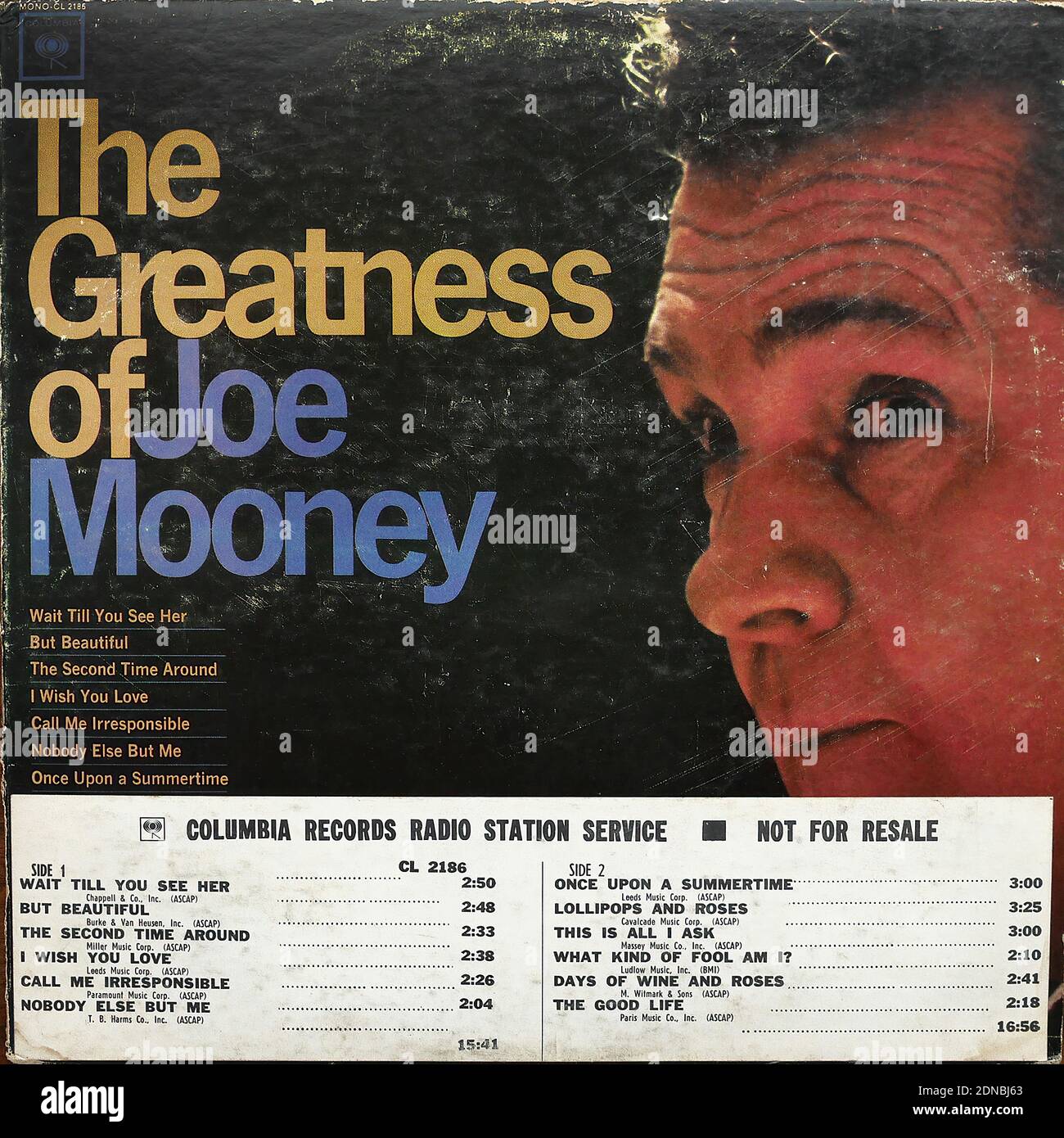 The Greatness of Joe Mooney, Columbia CL 2186, 1964, radio Station Copy - copertina dell'album in vinile d'epoca Foto Stock