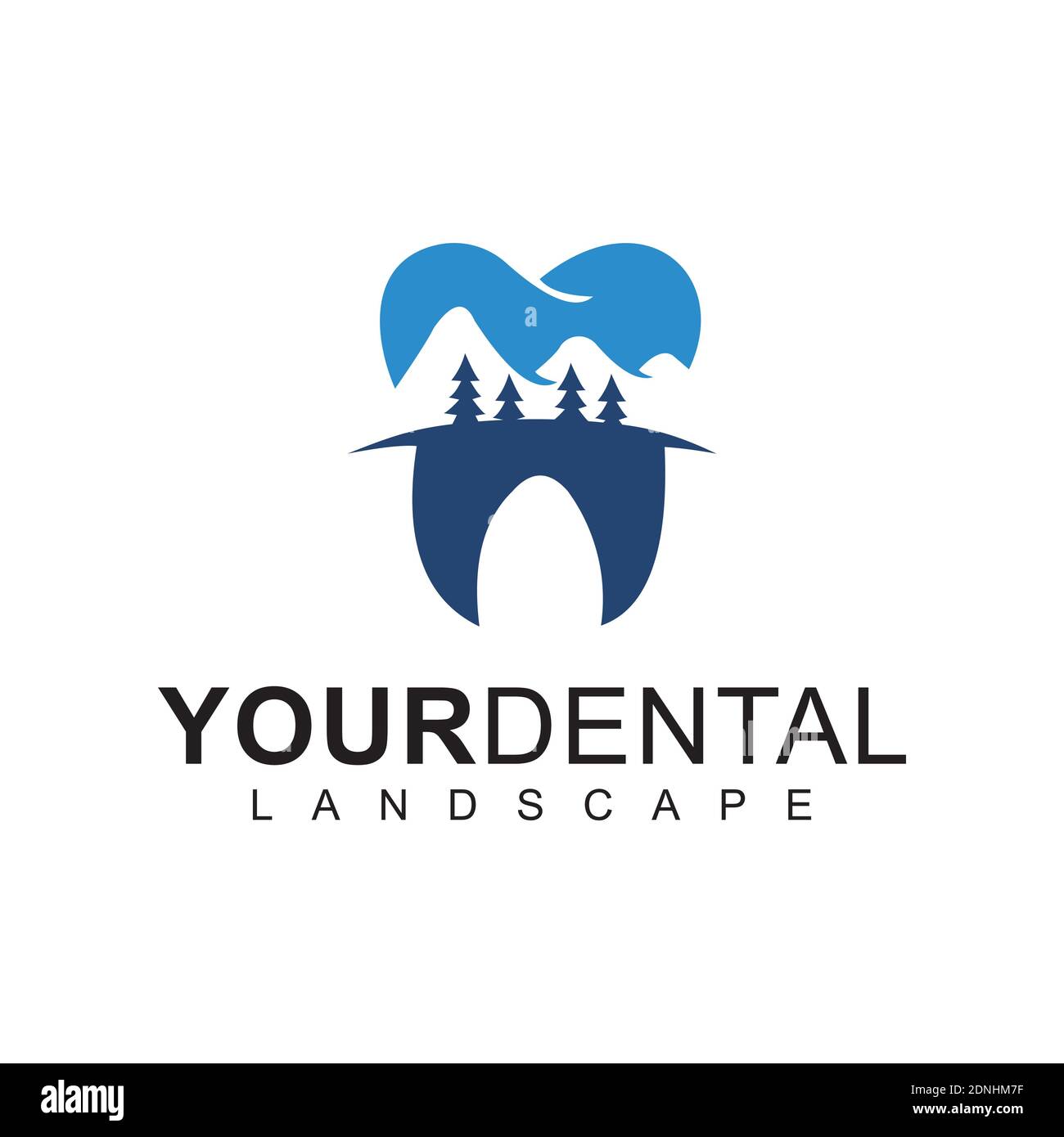 simbolo disegno outdoor dentale salute logo vettore icona modello ispirazioni. Illustrazione Vettoriale