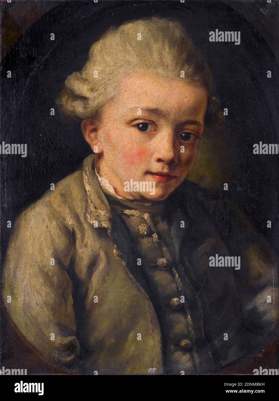 Wolfgang Amadeus Mozart (1756-1791), da ragazzo, ritratto di Jean-Baptiste Greuze, prima del 1805 Foto Stock