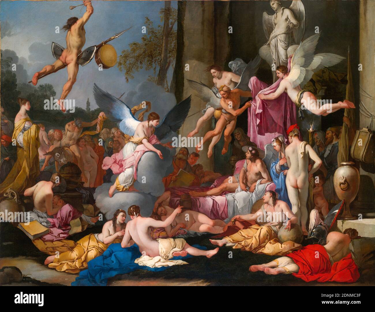 Il regno di Hypnos, dipinto di Giulio Carpioni, 1660-1665 Foto Stock