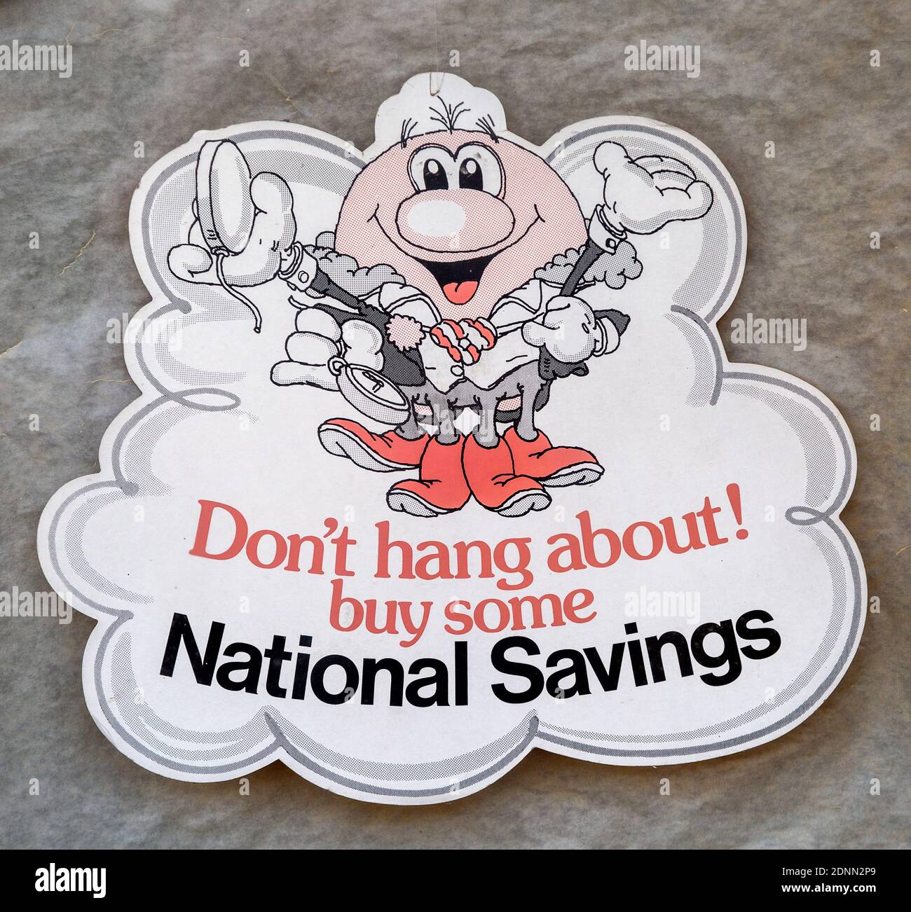Vecchio annuncio per l'acquisto del prodotto finanziario del programma di risparmio nazionale, Regno Unito Foto Stock