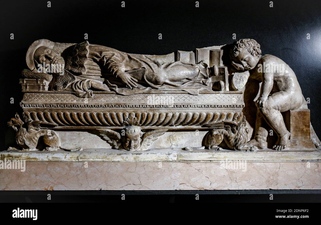 Italia Emilia Romagna Bologna - Palazzo Ghisilardi-Fava - Arte medievale Museo - progetto per monumento funebre di Pietro Barilotto Foto Stock