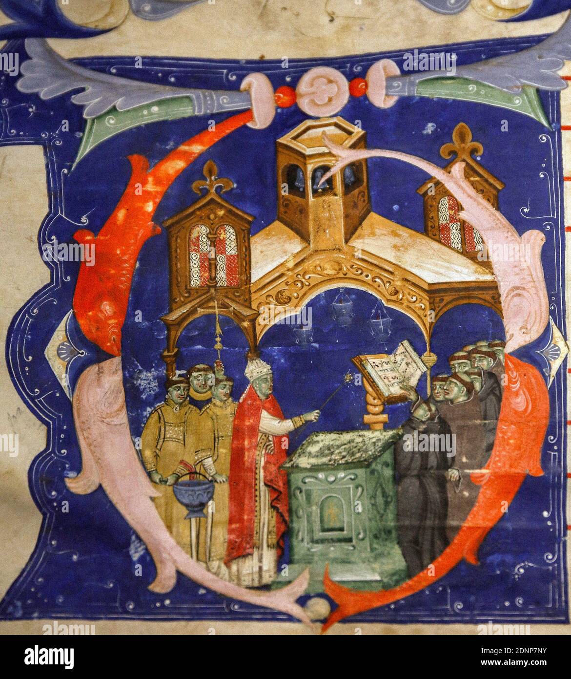 italia Emilia Romagna Bologna - Palazzo Ghisilardi-Fava - arte medievale Museo - manoscritti illuminati - Gradualle del tempo - Maestro Della bibbia di Gerona Foto Stock