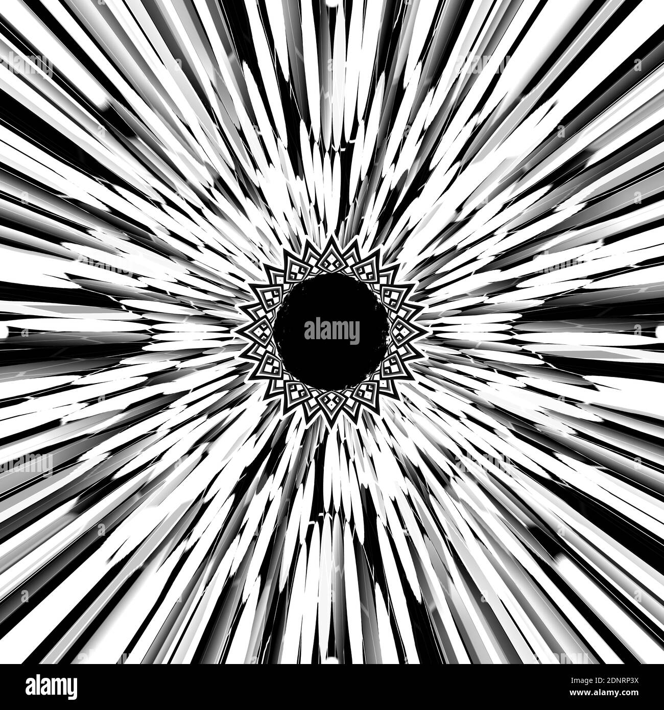 Buco nero. Astronomia relativa arte digitale astratta Foto Stock