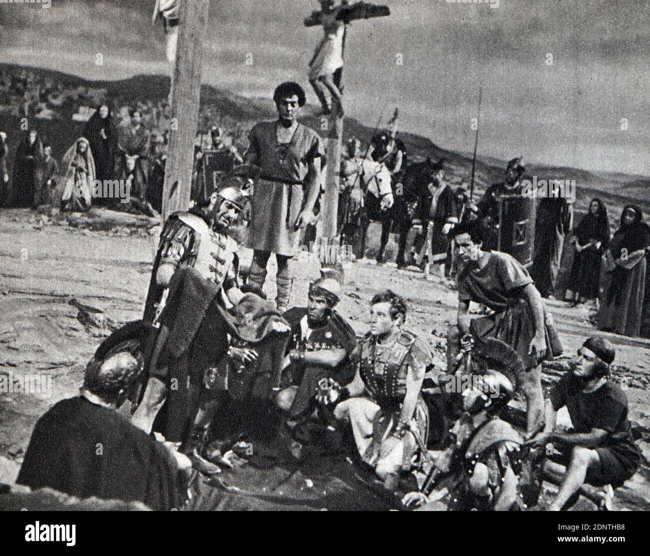 Film ancora da 'The Robe' con Victor Maturo, Jean Simmons, Richard Burton e Jay Robinson. Foto Stock