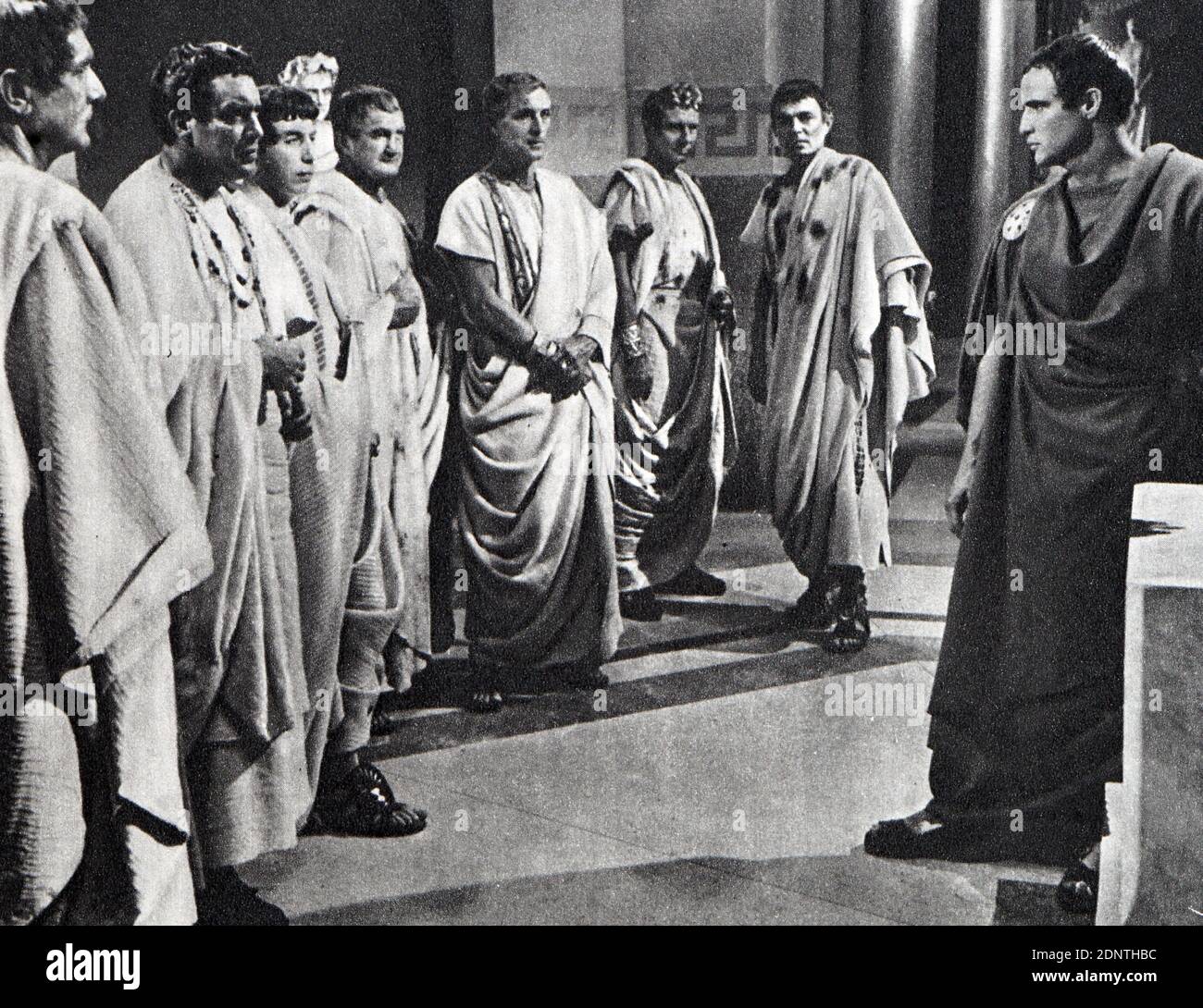 Film tratto da "Julius Caesar" con Marlon Brando, John Gielgud, James Mason e Louis Calhern. Foto Stock