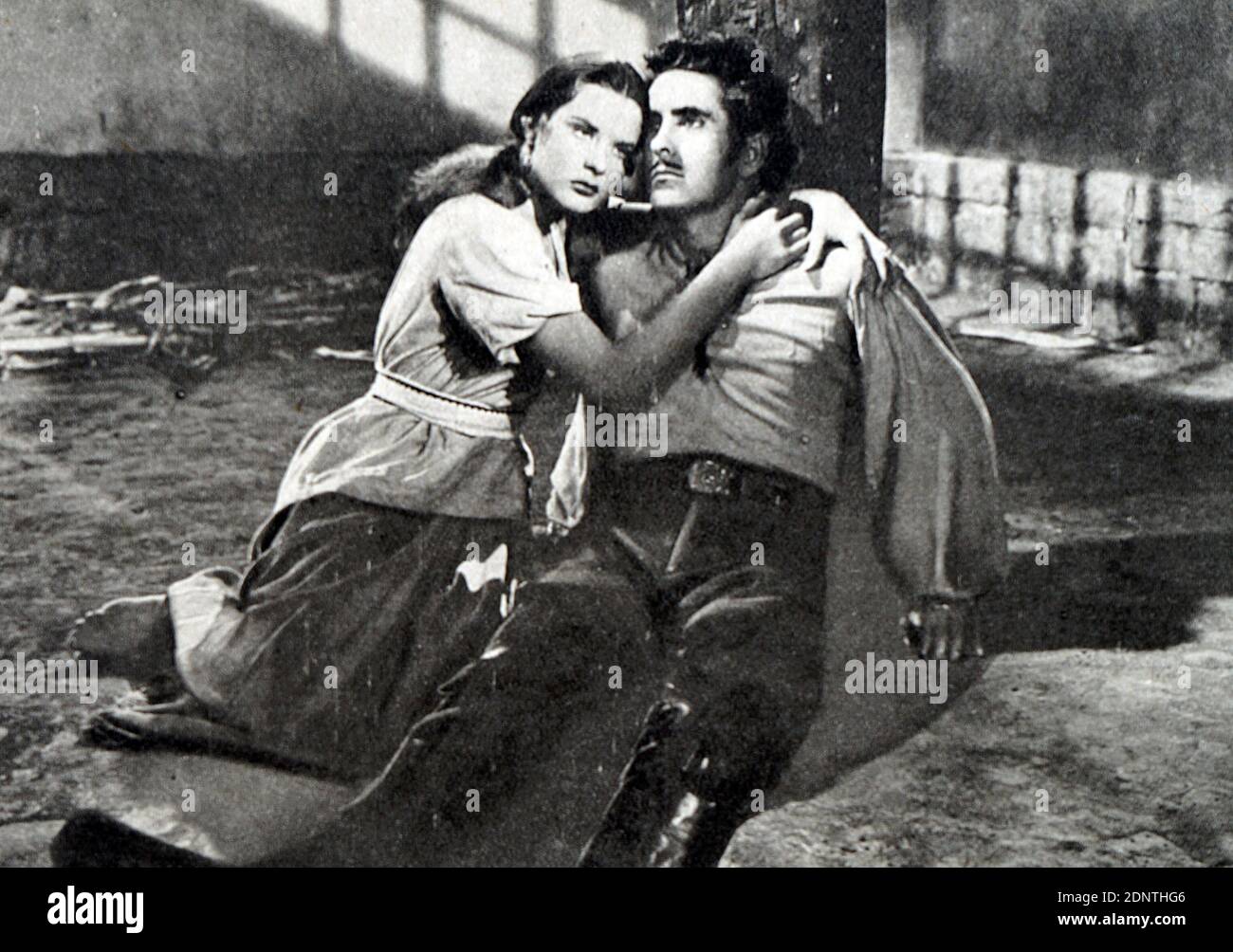 Film ancora da 'Capitano da Castiglia' con Jean Peters, Tyrone Power, Cesar Romero, e Lee J. Cobb. Foto Stock