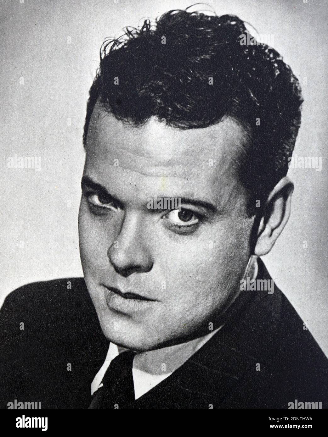 Fotografia di Orson Welles (1915-1985) un attore, regista, scrittore e produttore americano. Foto Stock