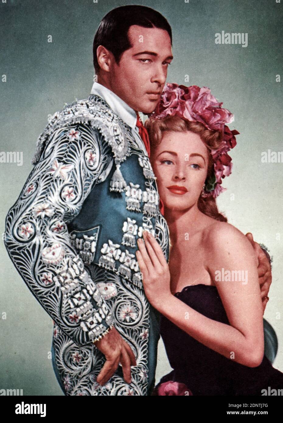 Film ancora da 'Valentino' con Anthony Dexter, Eleanor Parker, Richard Carlson e Patricia Medina. Foto Stock