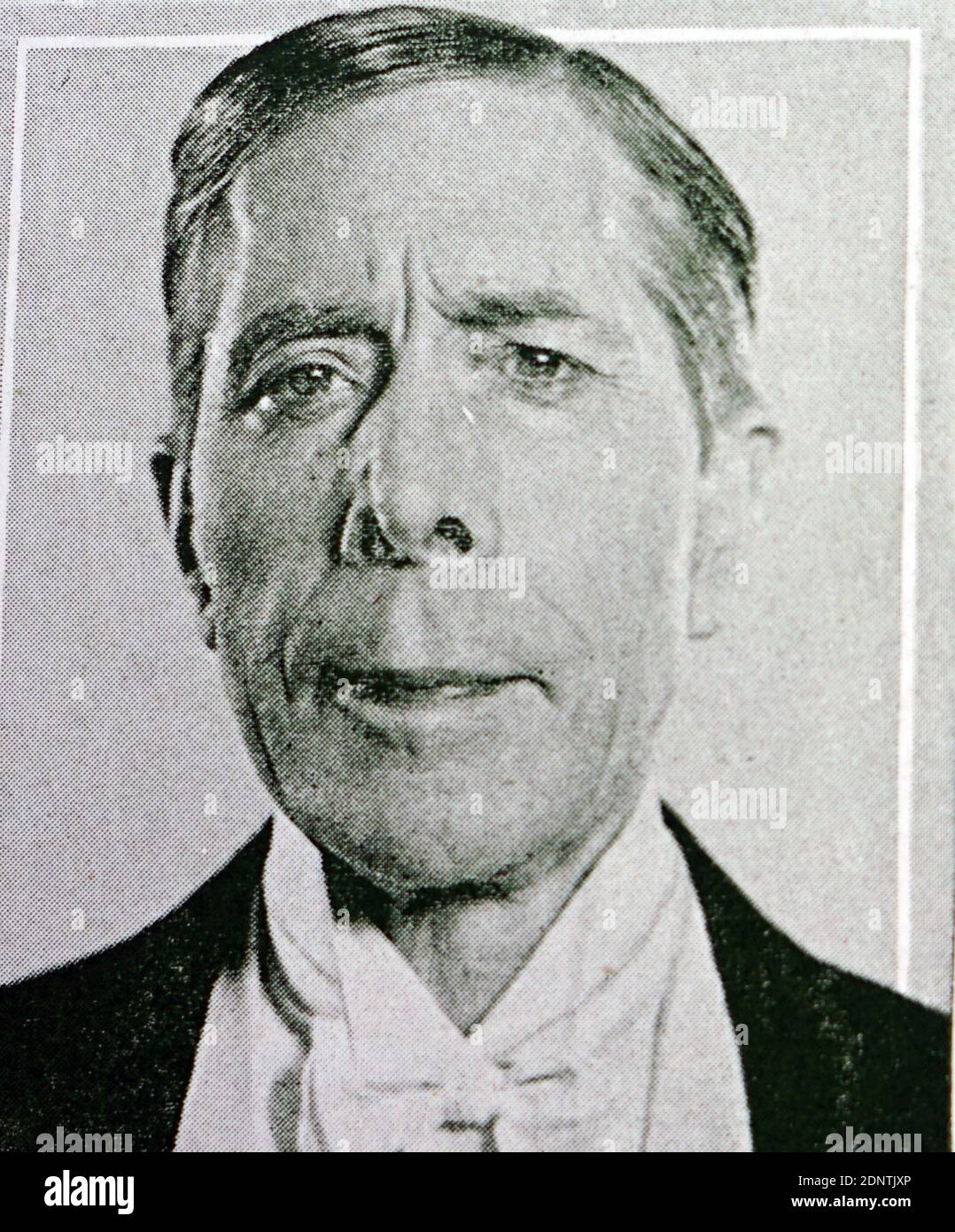 Fotografia di George Arliss (1868-1946) un attore, autore, drammaturgo e regista inglese. Foto Stock