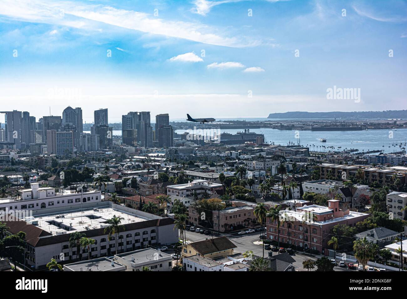 San Diego, California, USA - 23 Dicembre 2018 : Vista di San Diego dall'alto Foto Stock