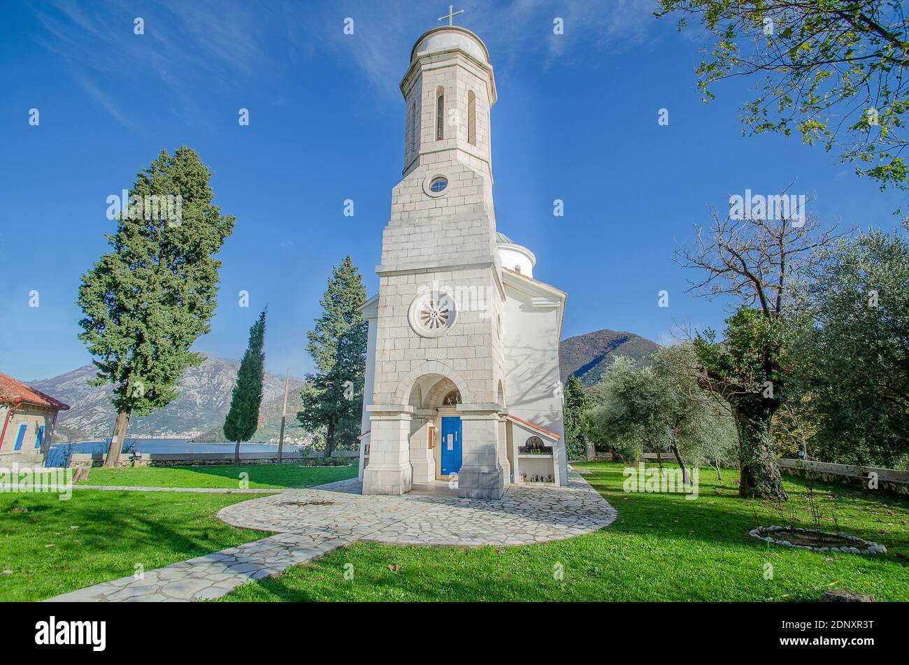 Chiesa di Santa Domenica, Baia di Cattaro, Montenegro di Flavia Brilli Foto Stock
