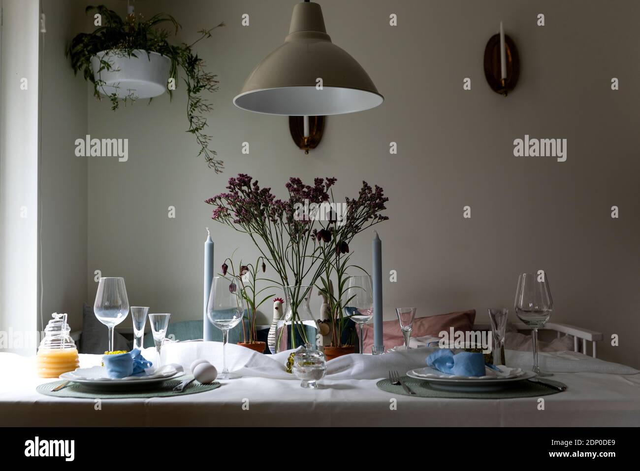 Tabella per la celebrazione di Pasqua Foto Stock