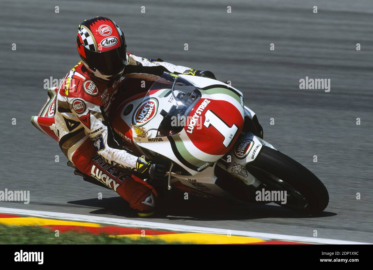 Kevin Schwantz (USA) Suzuki 500, GP d'Italia 1994, circuito del Mugello Foto Stock